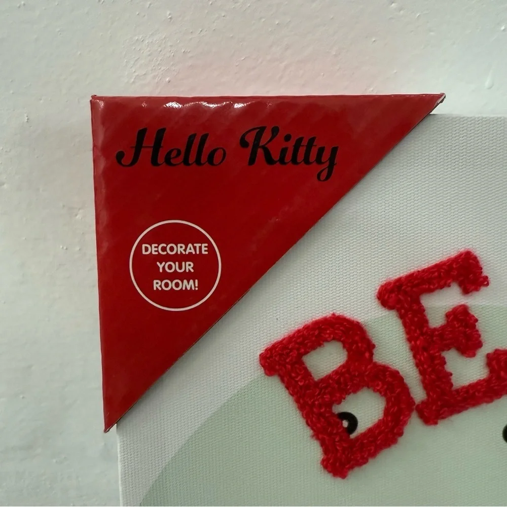 Hello Kitty Sanrio Be Merry & Bright Christmas Snowman Hanging Wall Decor Canvas